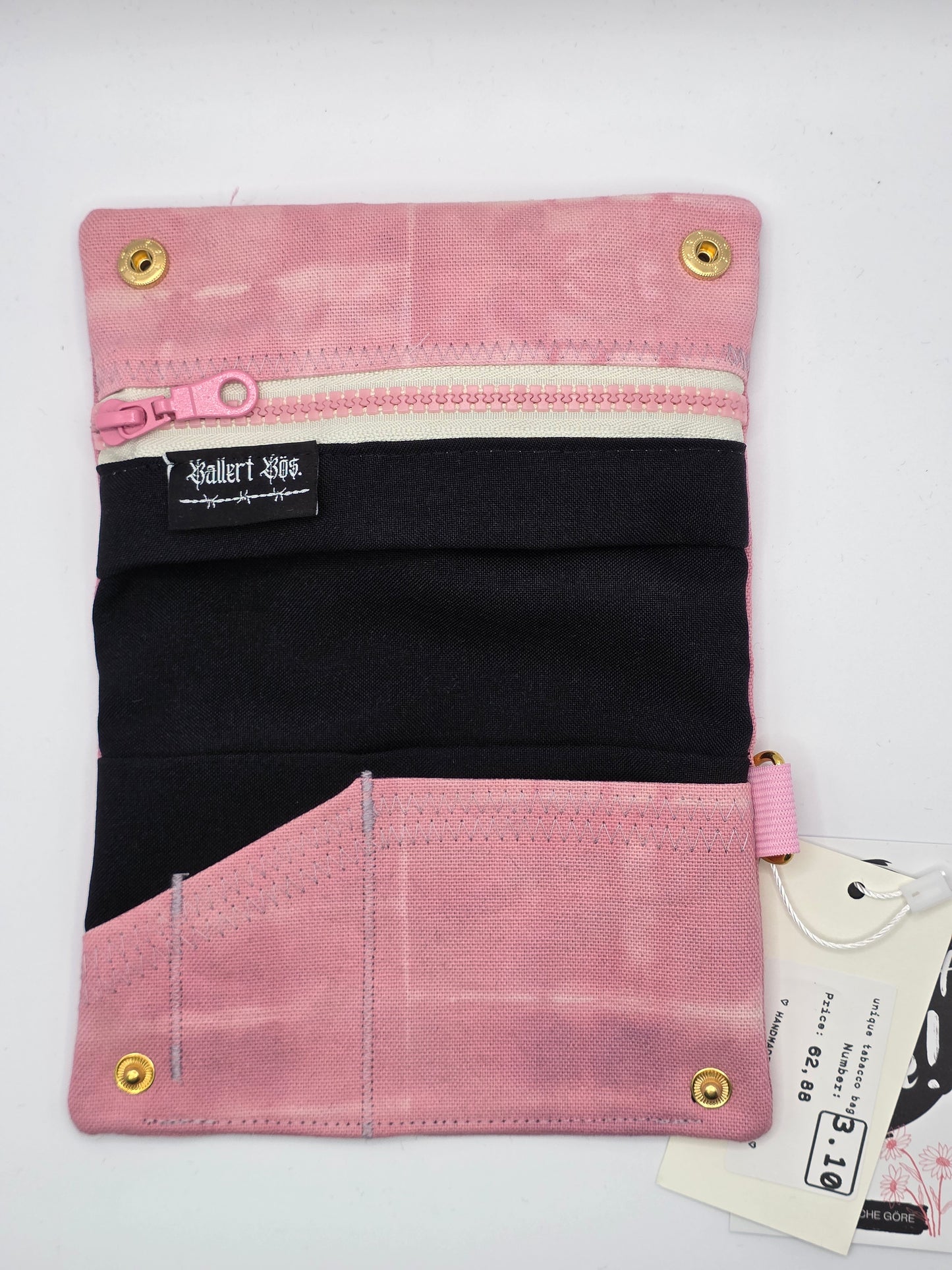 3.10 Tabacco pouch, Sun&Moon Tarot, pink batik