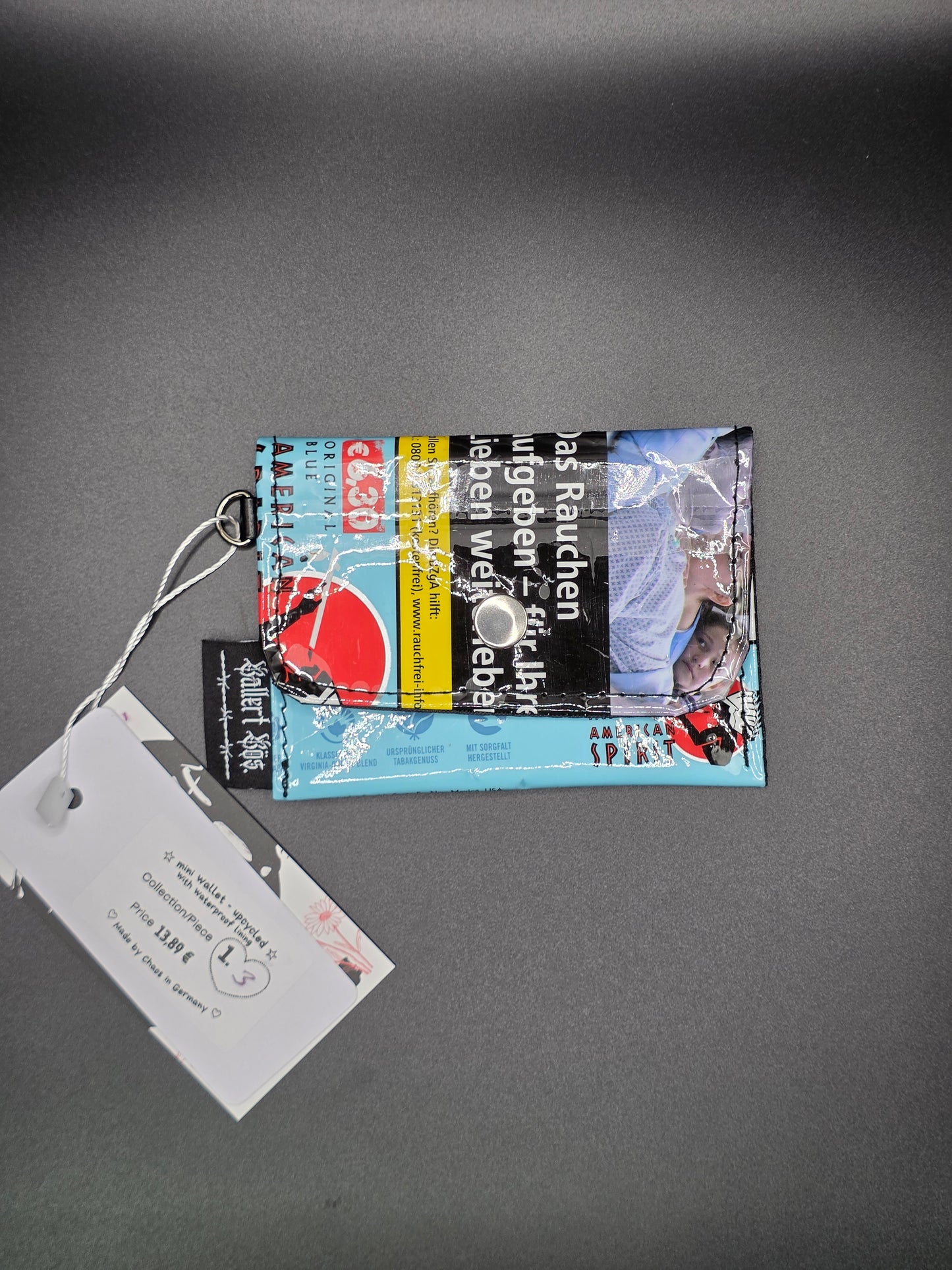 mini wallets, blue - Upcycled