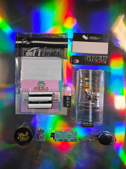 Jelly Tabakbeutel, Transparent, Hexa Holographic
