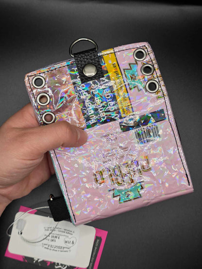 W17.6 wallet - upcycled, cats ✨️holo glass✨️