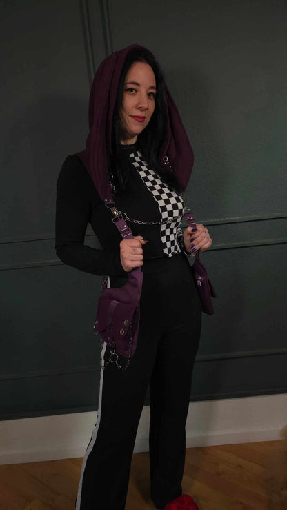 AB1.1 Pierced Bunny Holster Bag, purple