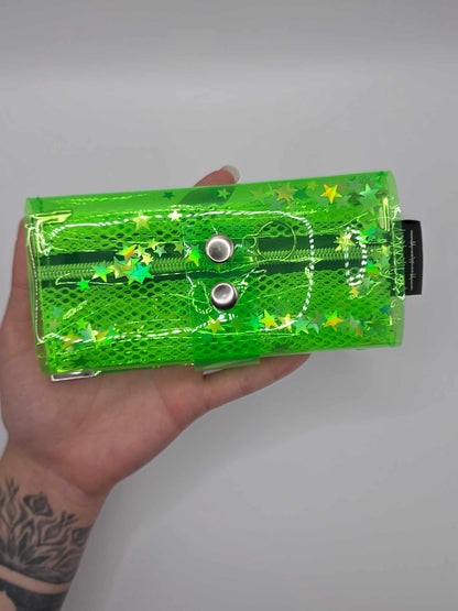 ☆Shaker Jelly Tabakbeutel, Transparent, neon grün