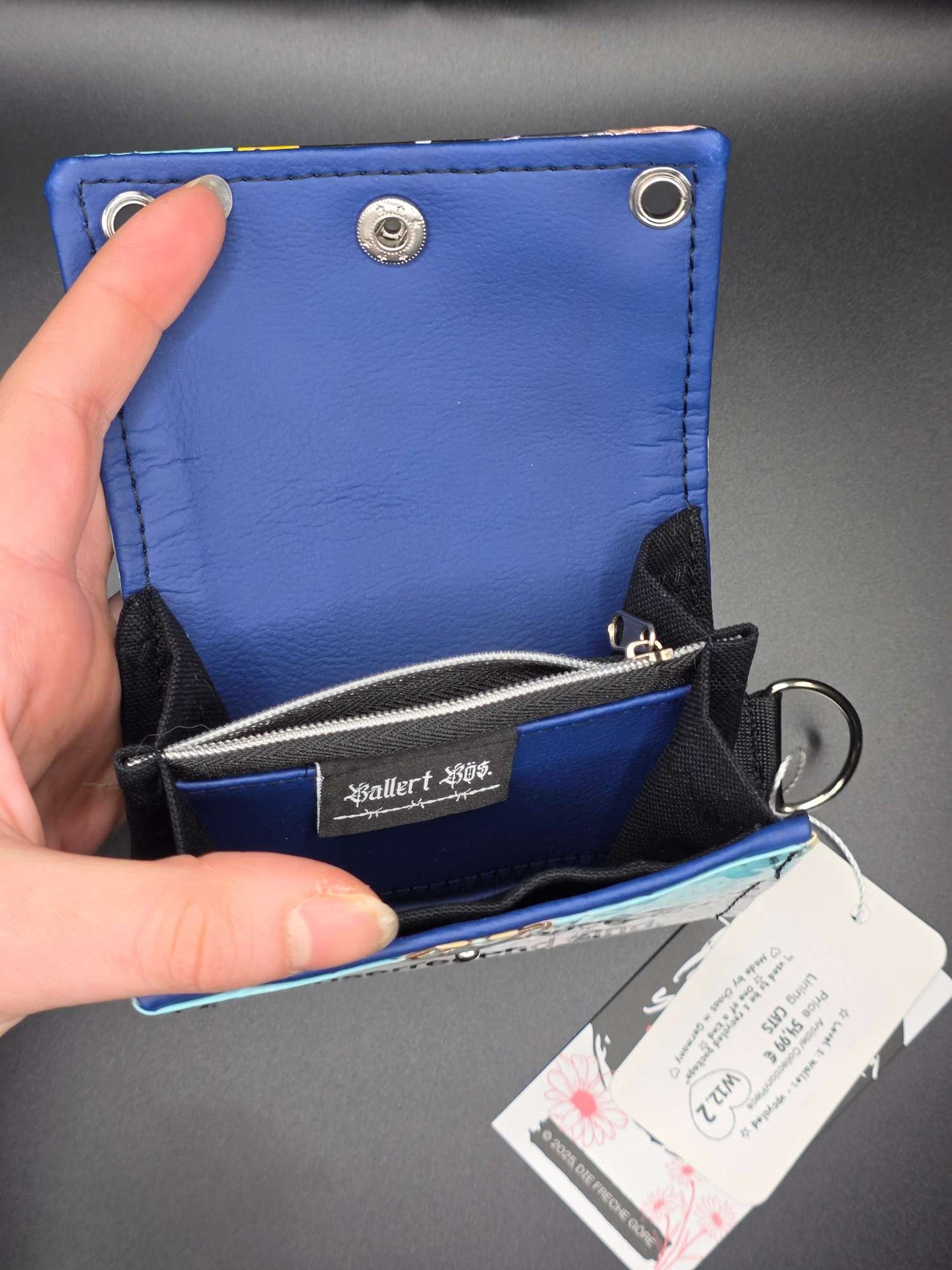 W12.2 wallet - upcycled, cats