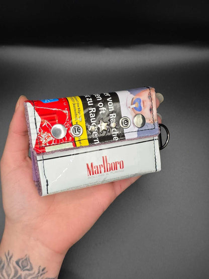 9.4 wallet, upcycled, b&amp;w cats