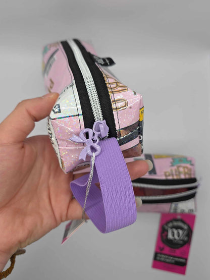 ✨️Holo✨️BB6.1-2 Boxy Bag Pencil Case - upcycled, rosa