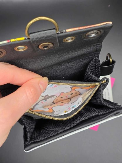 W14.11 wallet - upcycled, cats