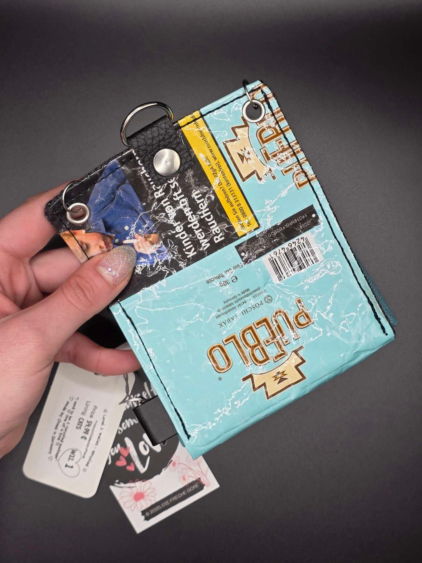 W11.1 wallet - upcycled, Cats inside