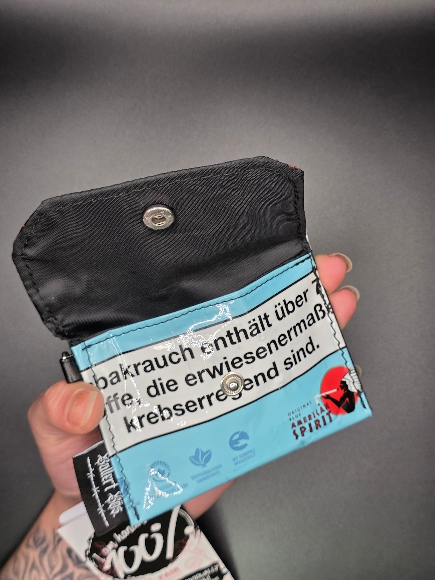 mini wallets, blue - Upcycled