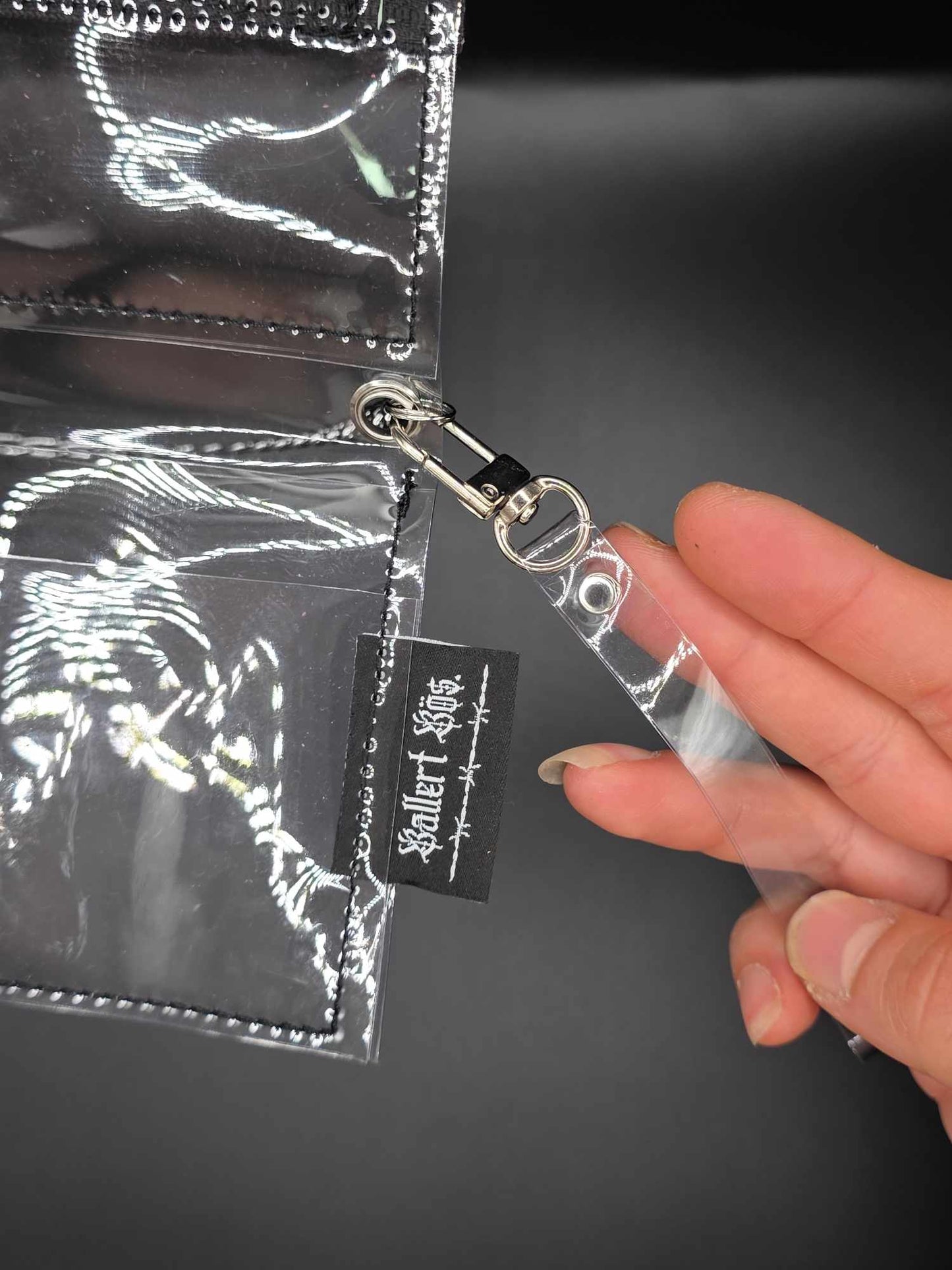 Vinyl Tabaktasche, Transparent
