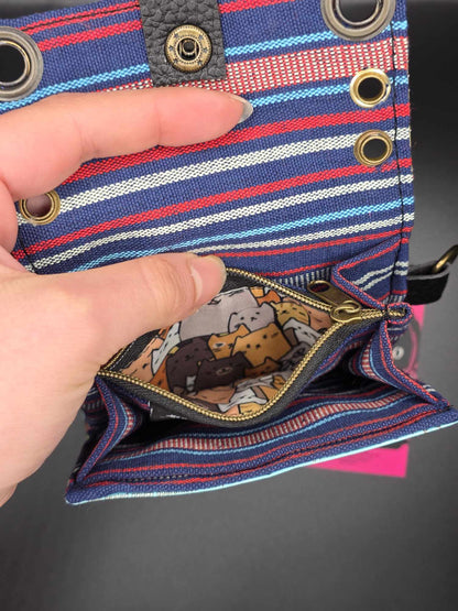 W16.9 wallet - upcycled, cats