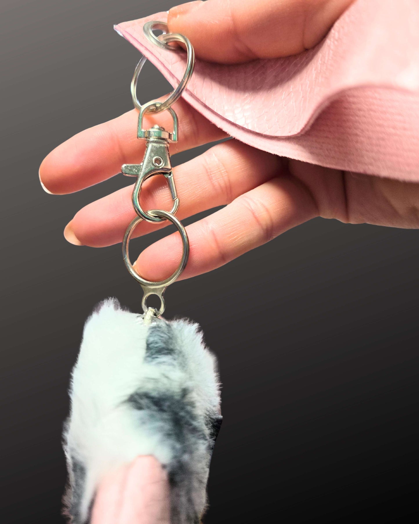 Snake Zip Wallet, pink with wristband