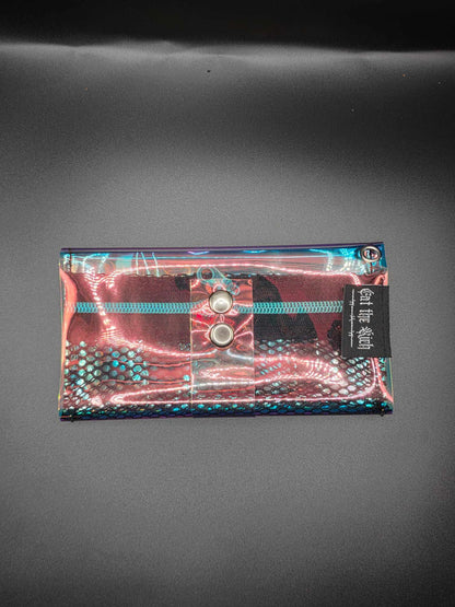 Vinyl Tabaktasche, Transparent, rainbow-schwarz
