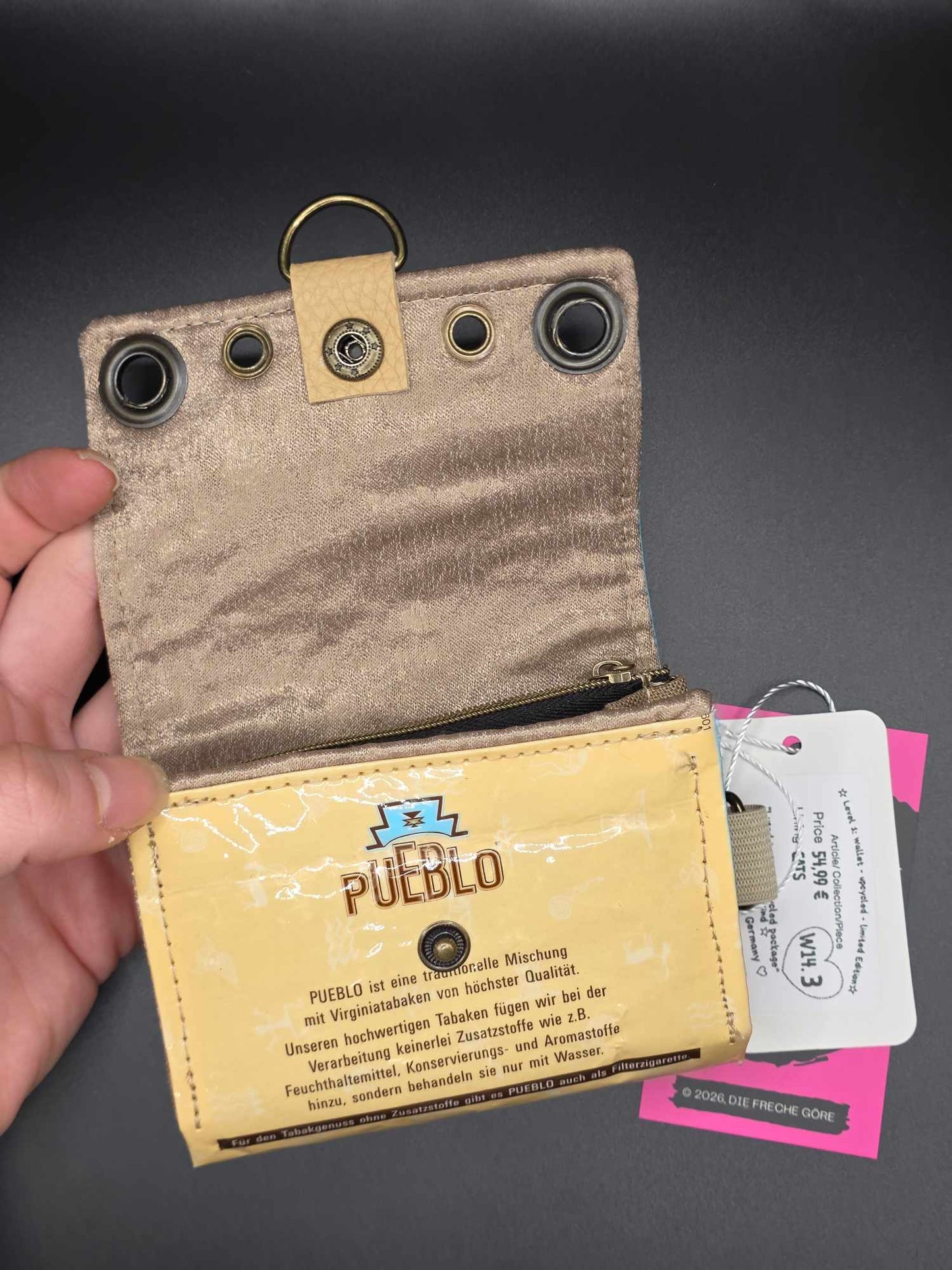 W14.3 wallet - upcycled, cats