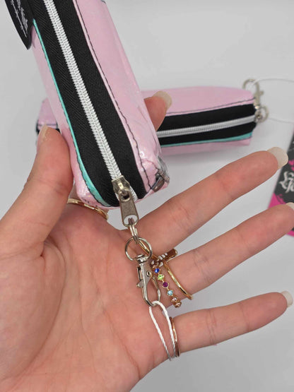 ✨️Holo✨️ Mini Boxy Bag Charm, Joint-Carry-Bag - Upcycled, rosa