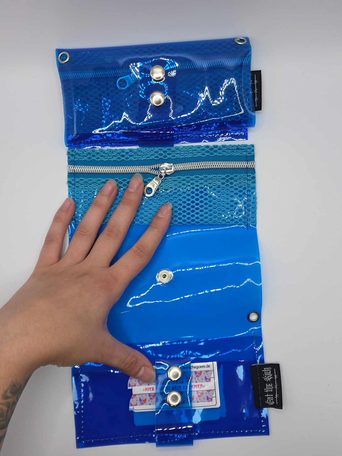 Jelly Tabakbeutel, Transparent, blau