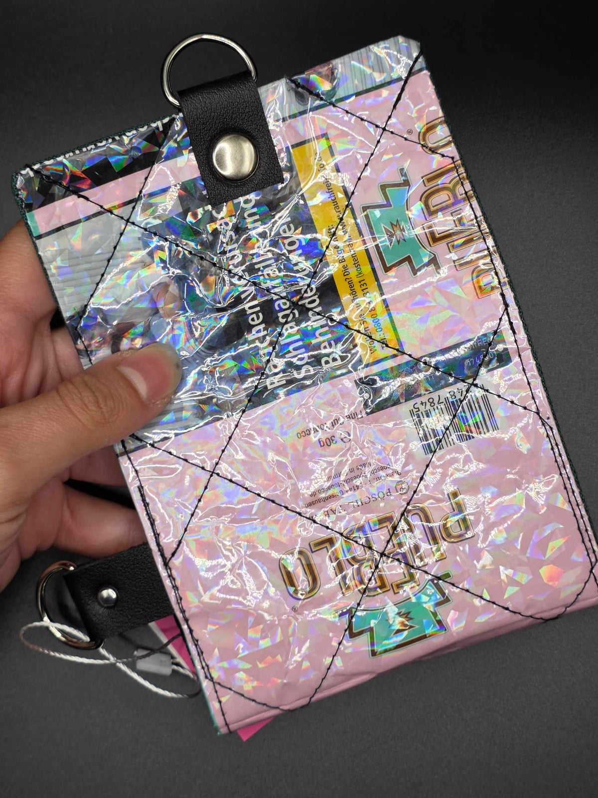 W22.7 *B-Ware* Geldbeutel - upcycled, mit Kartenfächer ✨️holo✨️