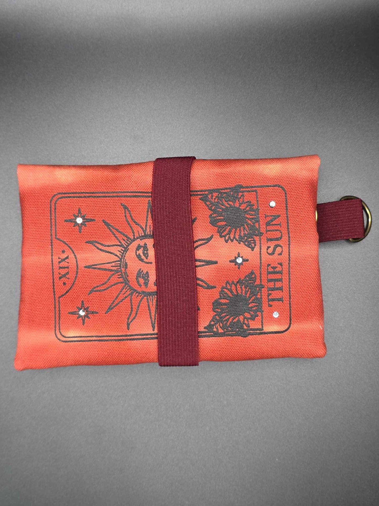 TT13.9 Tabacco pouch, Tarot cards - Rhinestones