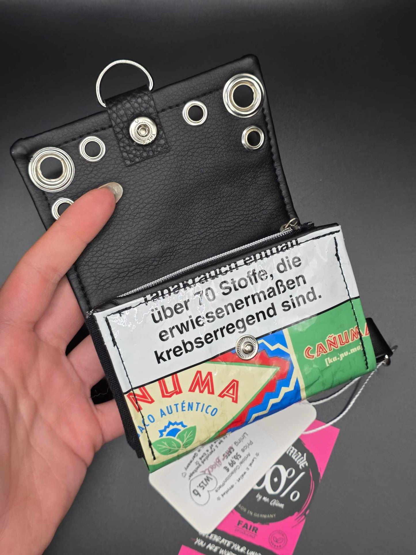 W15.6 wallet - upcycled, black