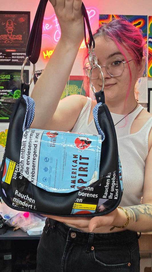 Tabak Handtasche, blau