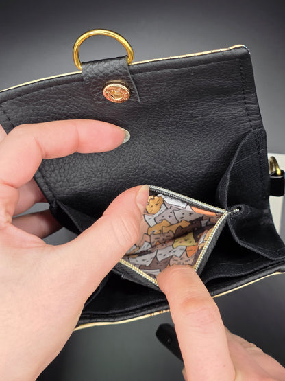 6.7 upcycling wallet - CATS BROWN