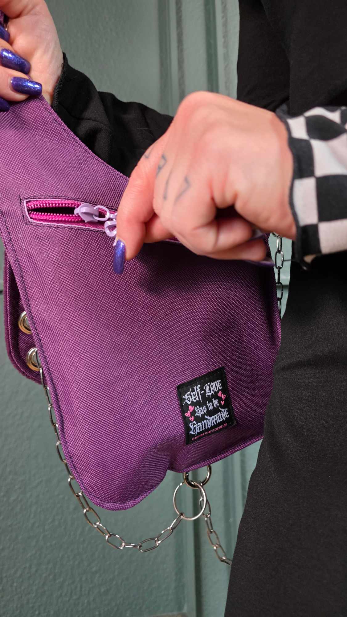 AB1.1 Pierced Bunny Holster Bag, purple