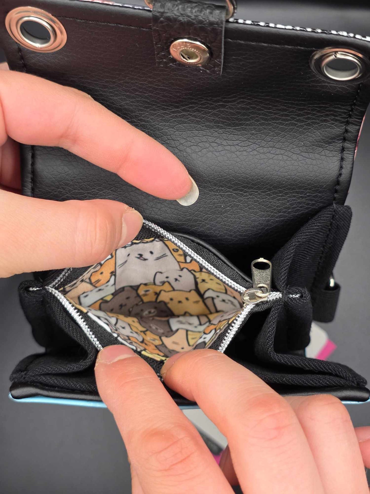 W17.12 wallet - upcycled, cats