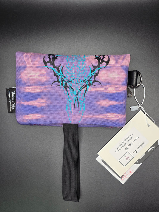5.4 Tabacco pouch, Tribals, purple batik