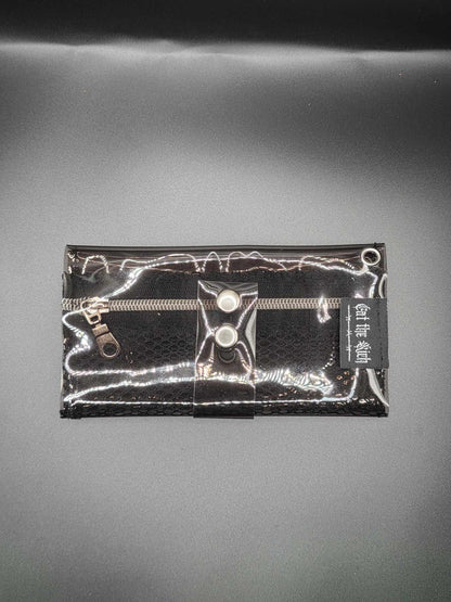 Vinyl Tabaktasche, Transparent, schwarz
