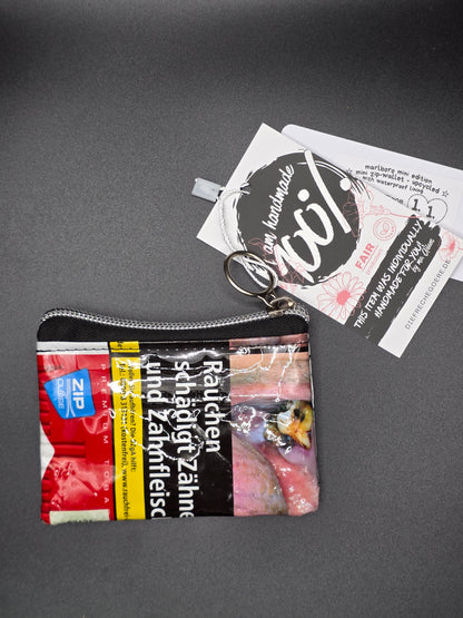 mini zip wallet - Upcycled