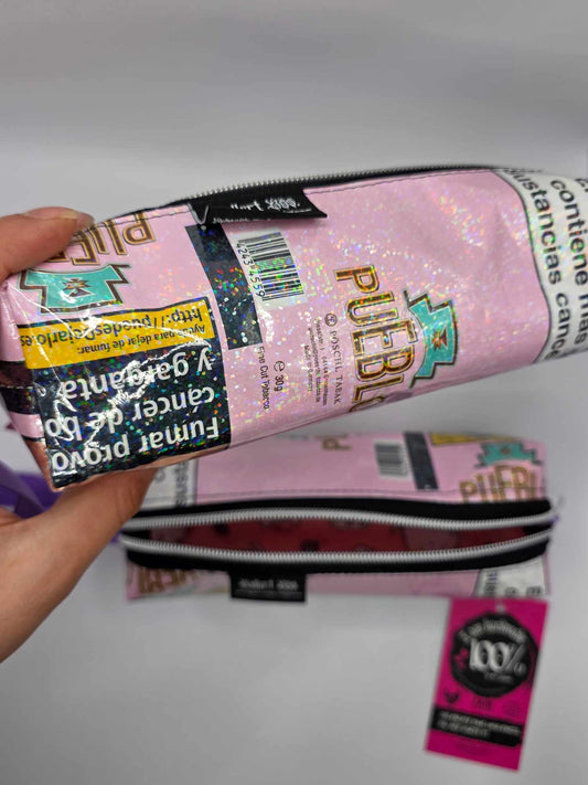 ✨️Holo✨️BB6.1-2 Boxy Bag Pencil Case - upcycled, rosa