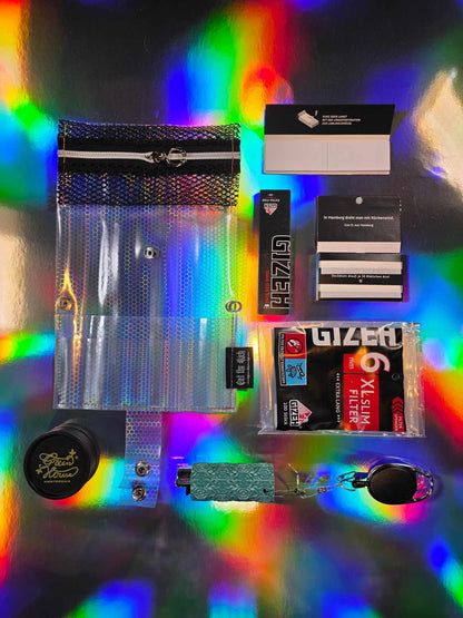 Jelly Tabakbeutel, Transparent, Hexa Holographic