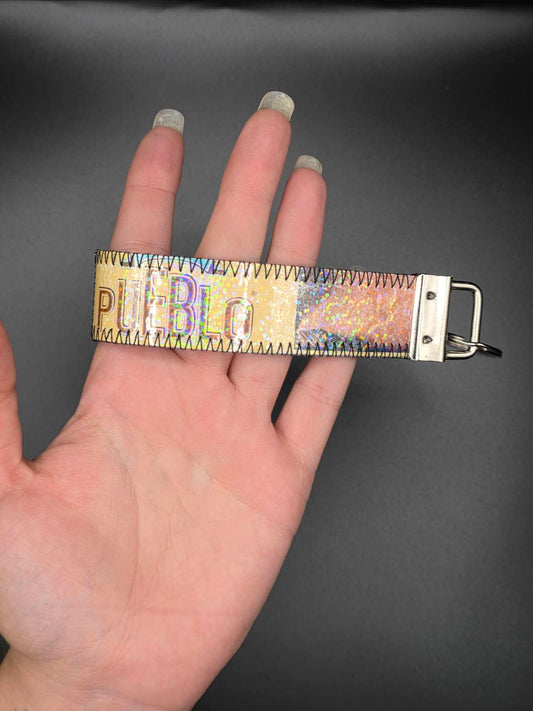 ✨️Holo✨️ Schlüsselanhänger - Upcycled, beige