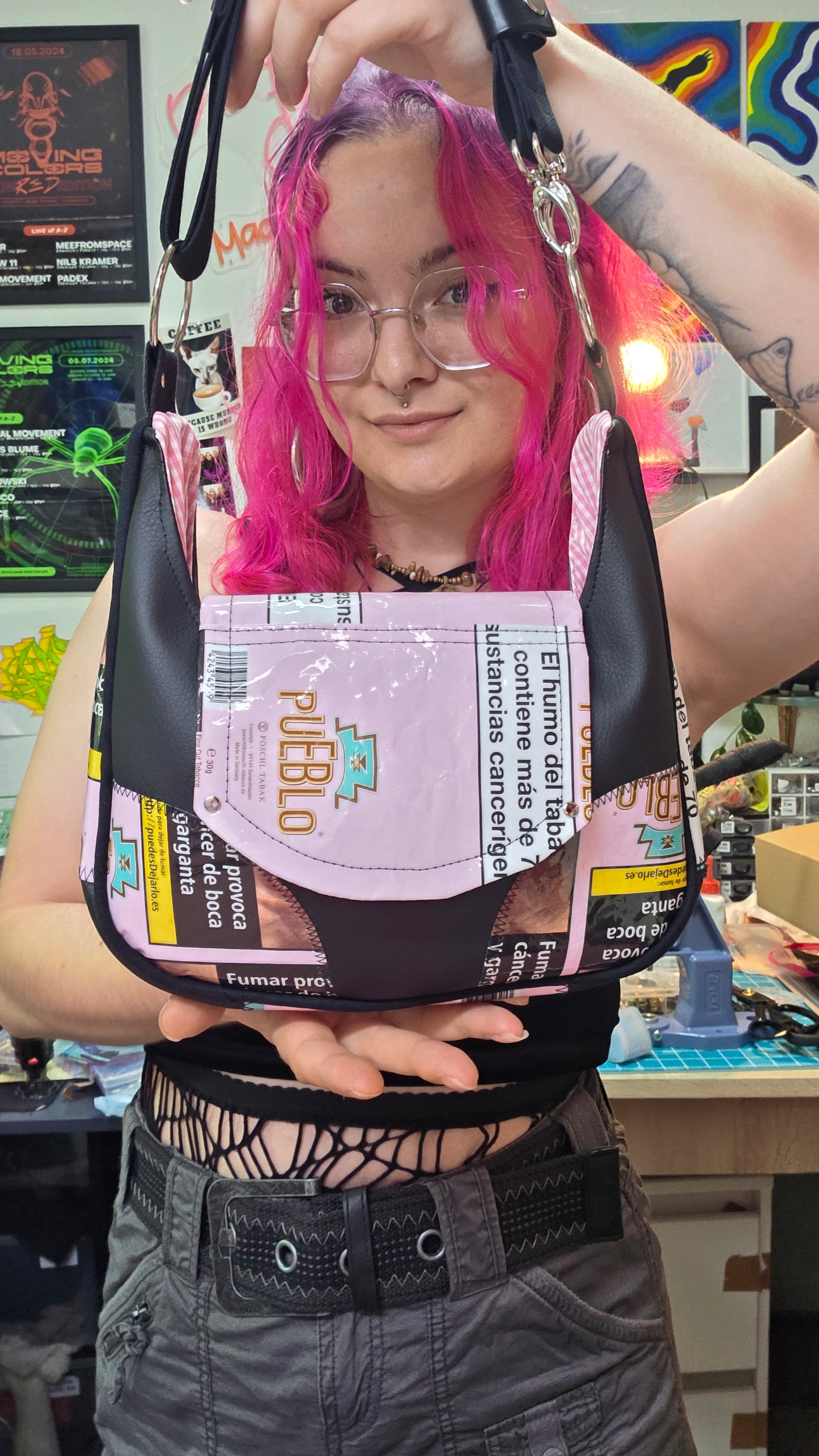 Tabak Handtasche, Version 2 - rosa