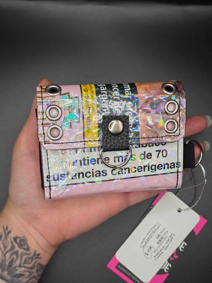 W17.5 wallet - upcycled, cats ✨️holo glass✨️