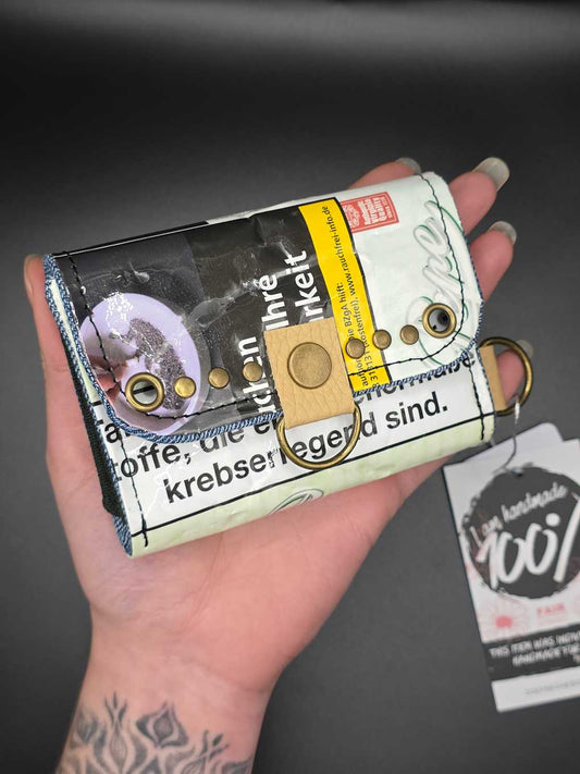 10.13 wallet - upcycled, pink cats