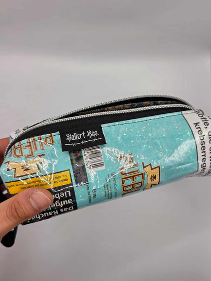 ✨️Holo✨️BB6.3 Boxy Bag Pencil Case - upcycled, hellblau