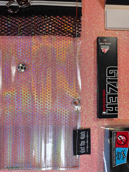 Jelly Tabakbeutel, Transparent, Hexa Holographic