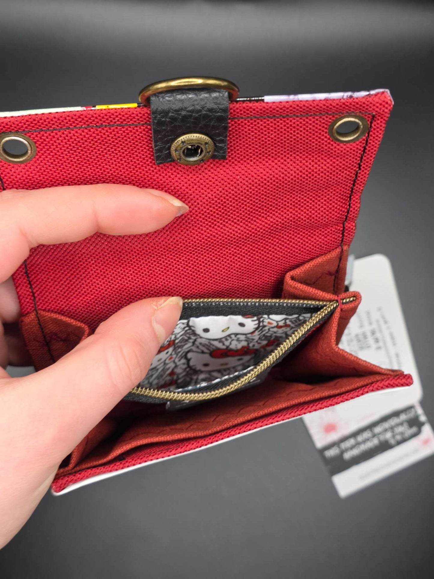 W12.7 wallet - upcycled, Hallo Katze