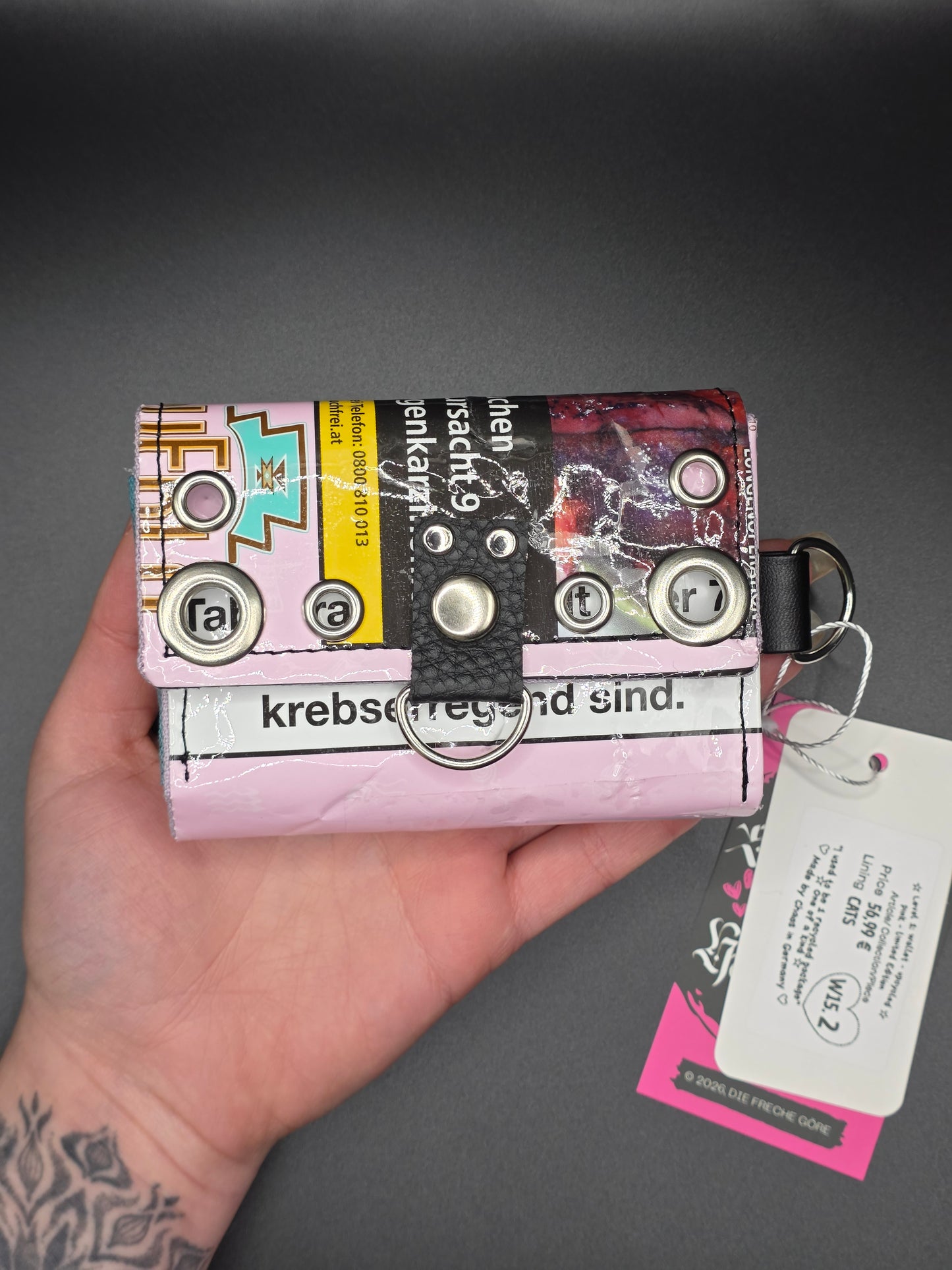 W15.2 wallet - upcycled, cats