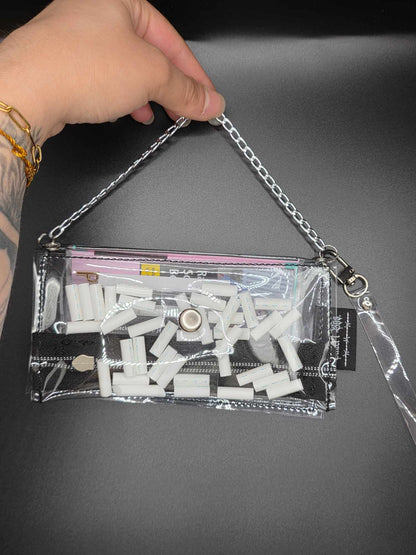 Vinyl Tabaktasche, Transparent