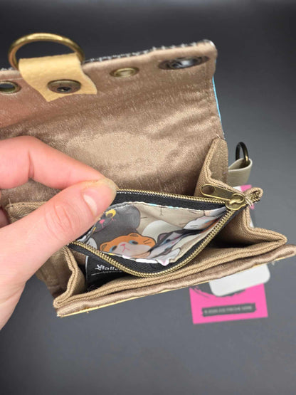 W14.3 wallet - upcycled, cats