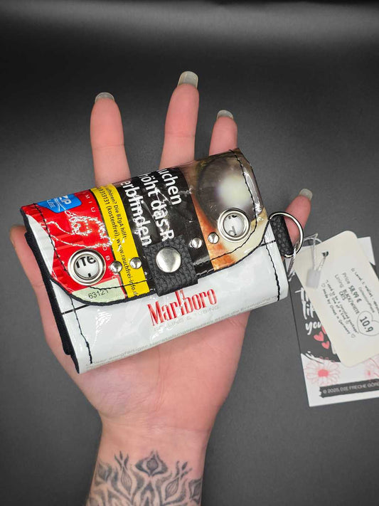 10.9 wallet - upcycled, black&white cats