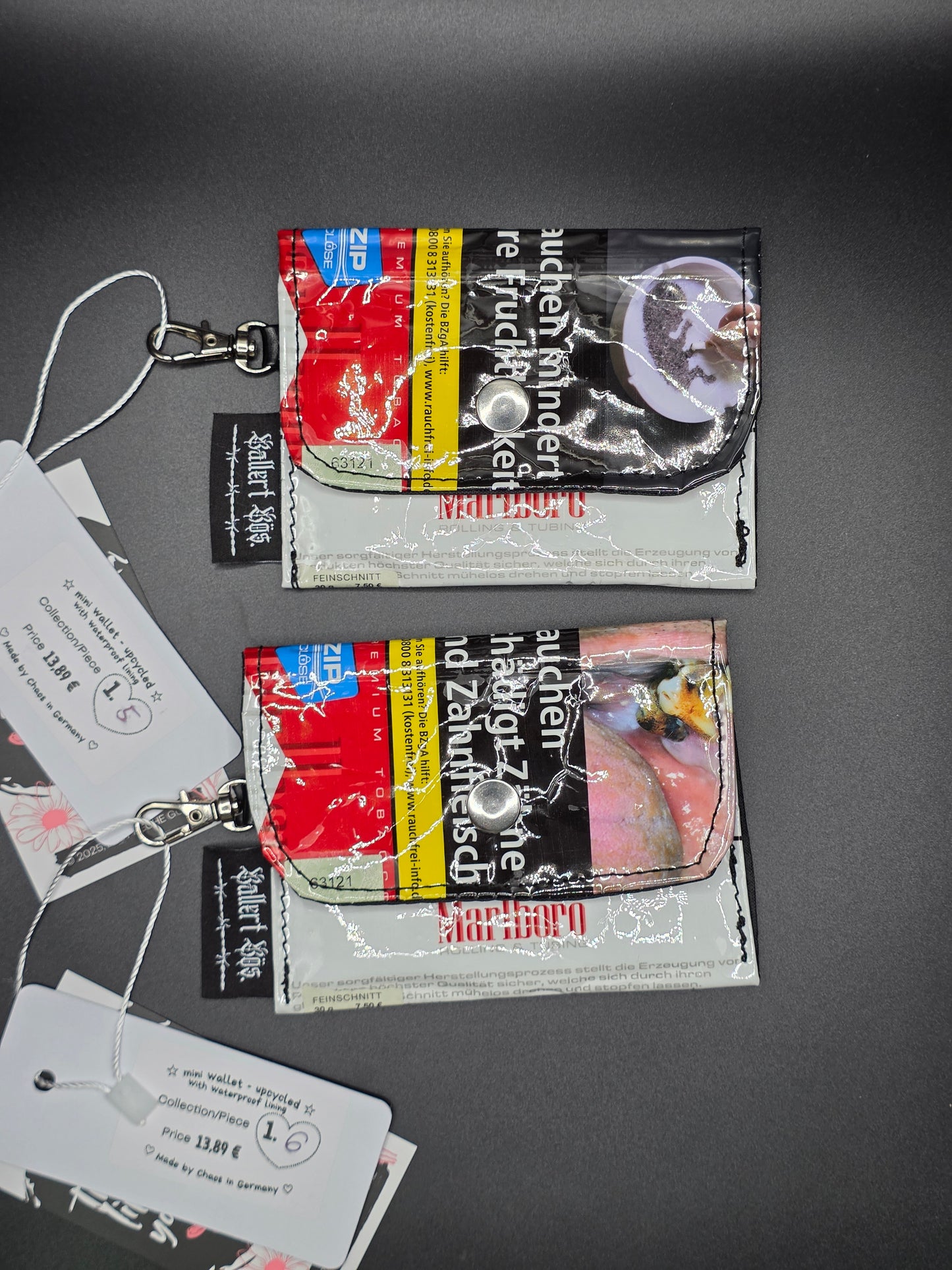 Mini wallets, red - Upcycled