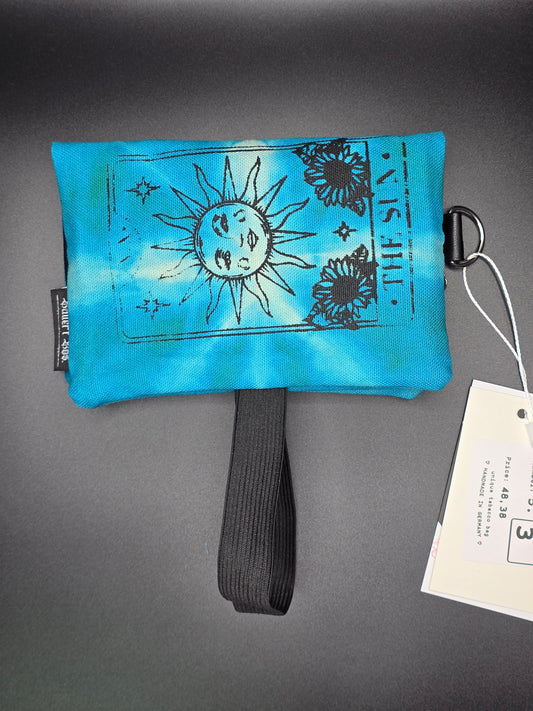 5.3 Tabacco pouch, Sun&Moon Tarot, ocean blue batik