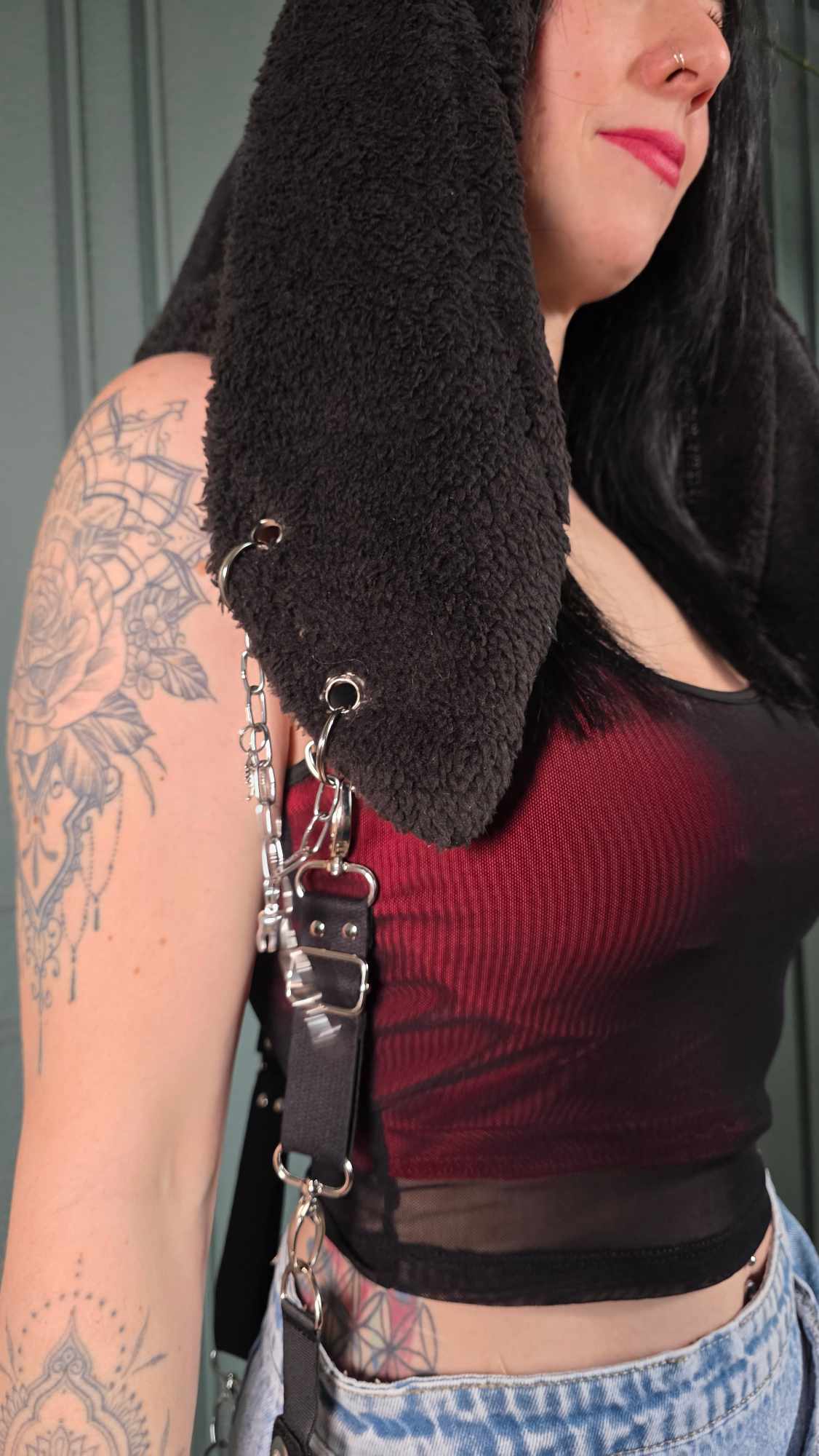 AB1.2 Pierced Bunny Holster Bag, black