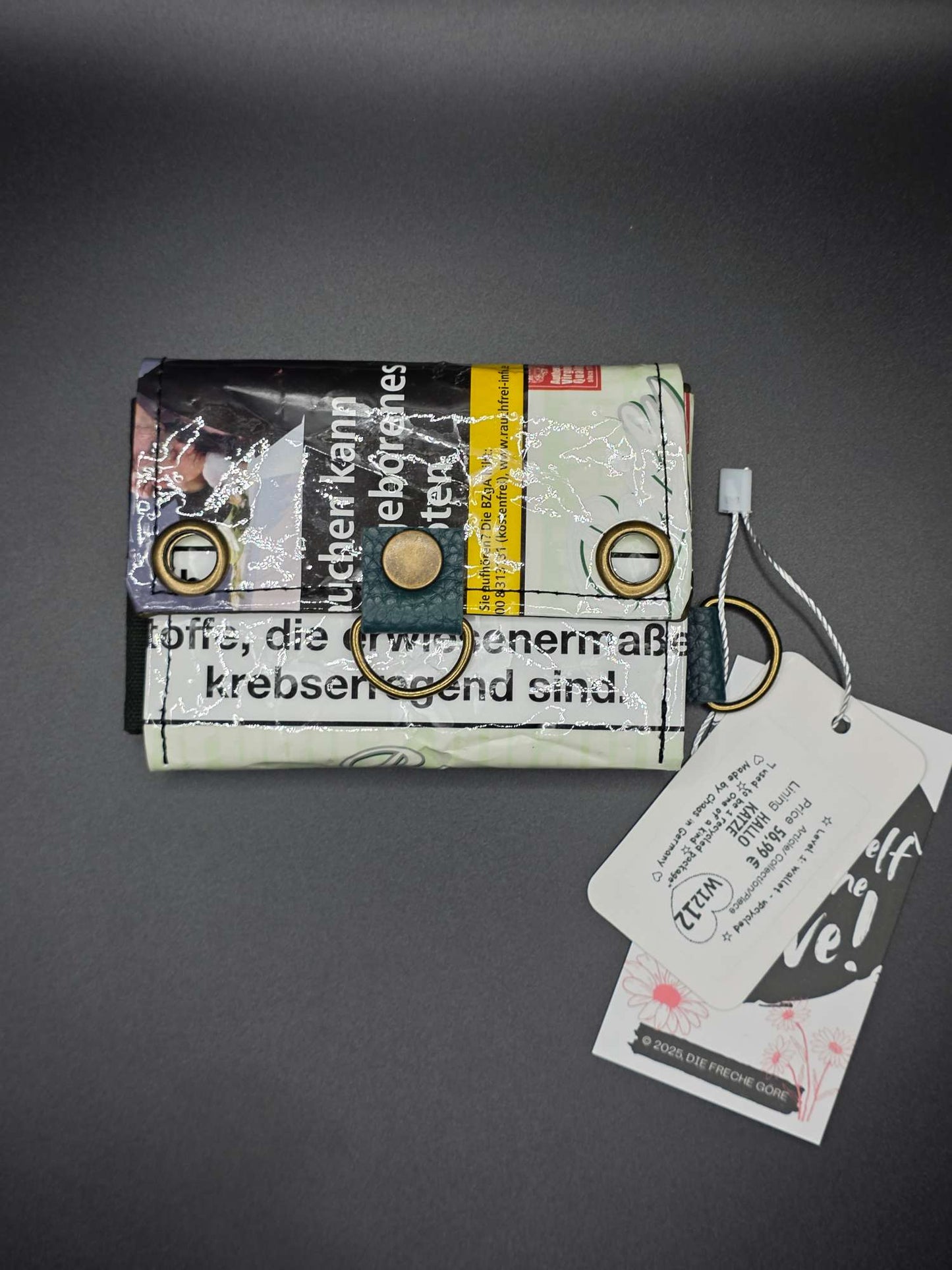 W12.12 wallet - upcycled, Hallo Katze