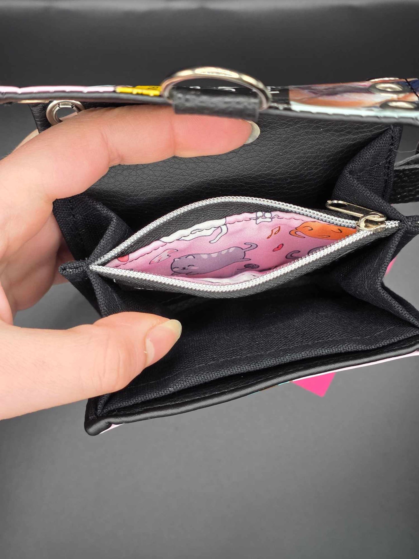 W16.3 wallet - upcycled, cats