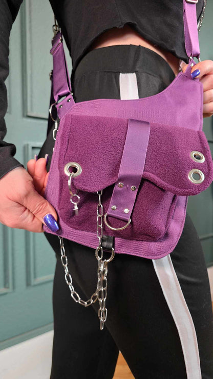 AB1.1 Pierced Bunny Holster Bag, purple