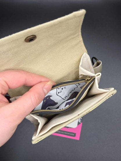 W14.5 wallet - upcycled, cats