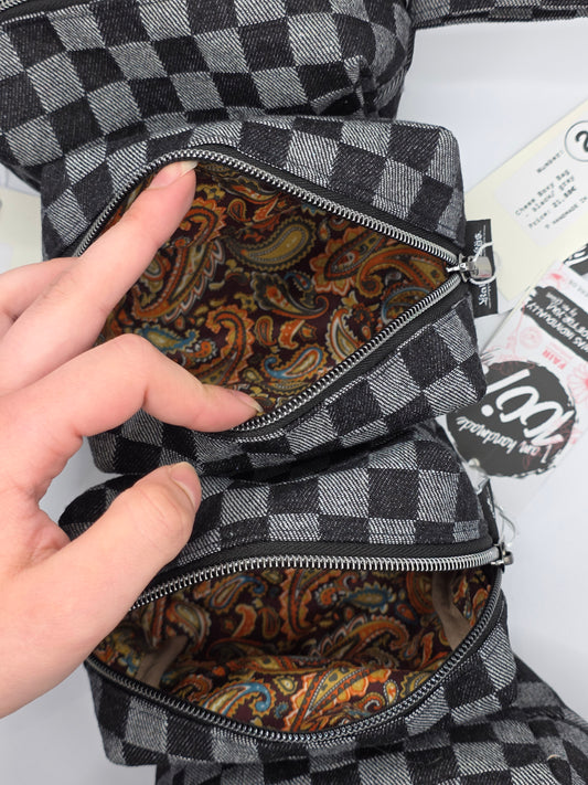 Boxy Bag - Chess - Black/Gray